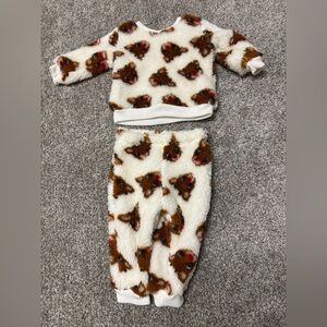 Cozy Fleece Rudolph Print Set